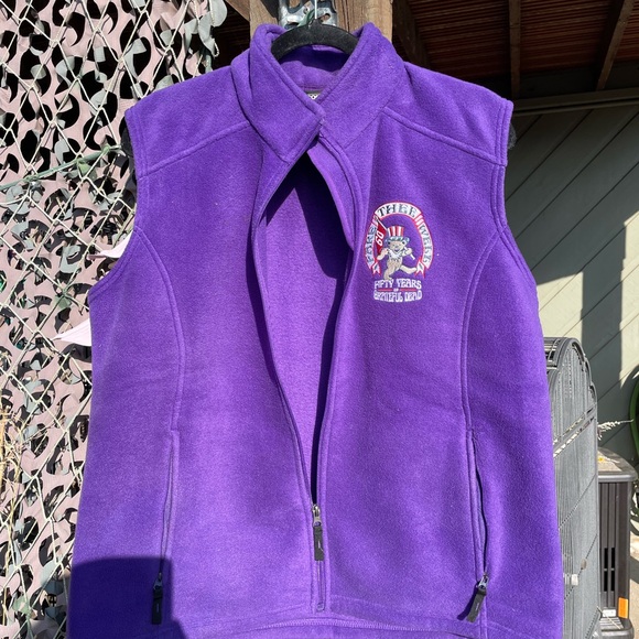 Grateful Dead FTW purple fleece vest- worn once - Picture 1 of 8
